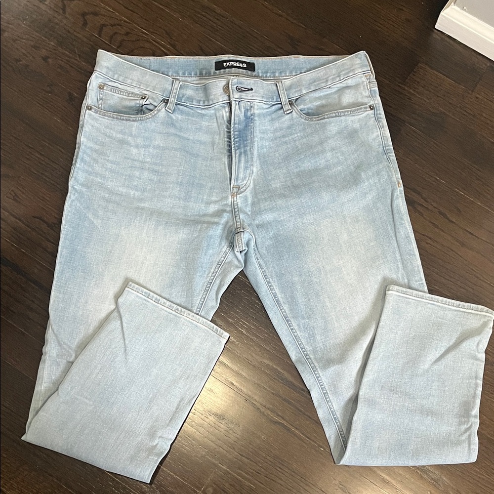 Express Men's Slim Jeans in Light Blue